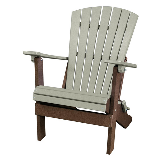 Apex Fan Back Folding Adirondack Chair, Tudor Brown