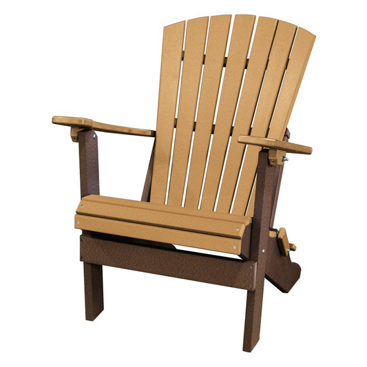 Apex Fan Back Folding Adirondack Chair Cedar, Tudor Brown