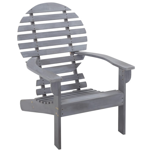 Apex Adirondack Chair Solid Acacia Wood Gray