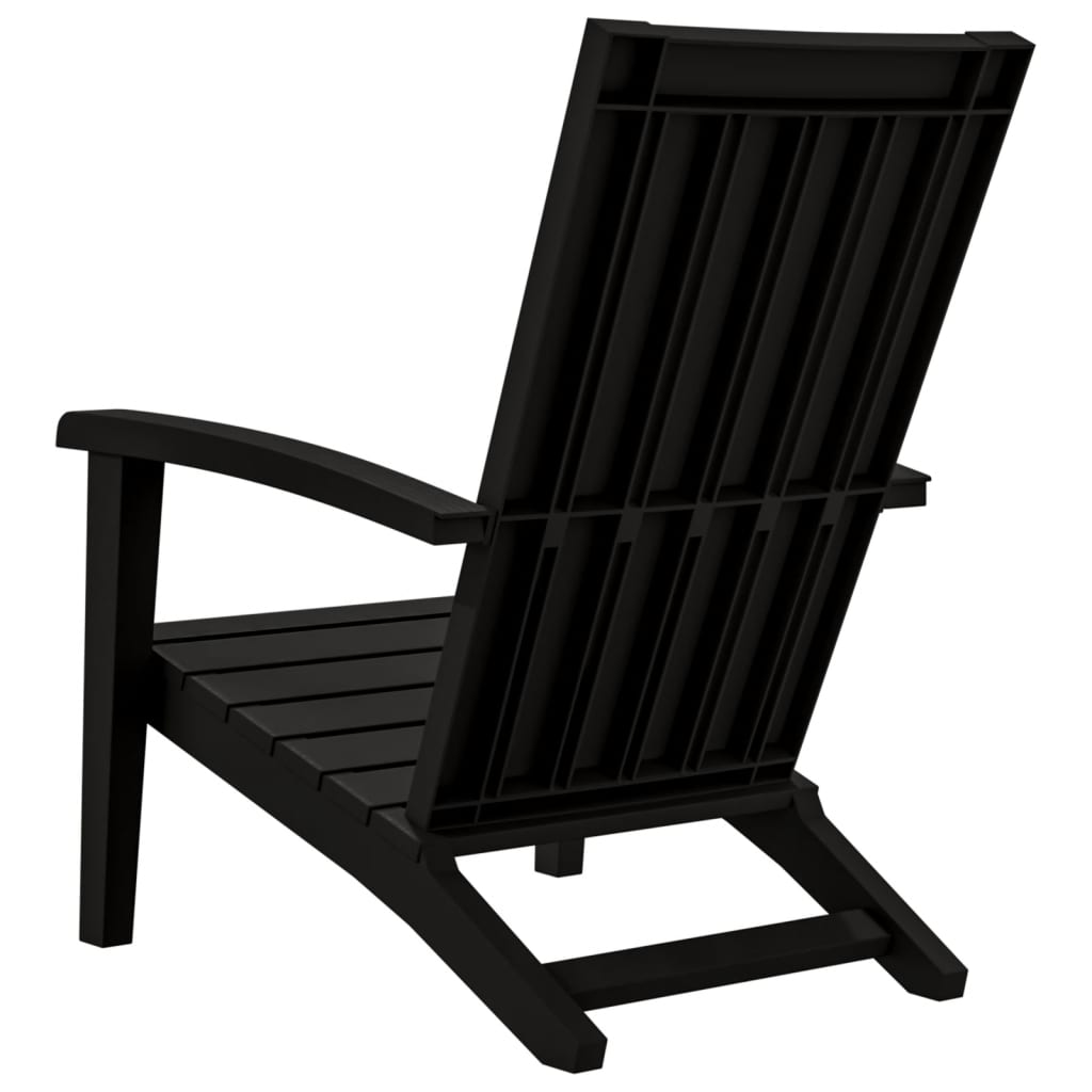 Apex Patio Adirondack Chair Black Polypropylene