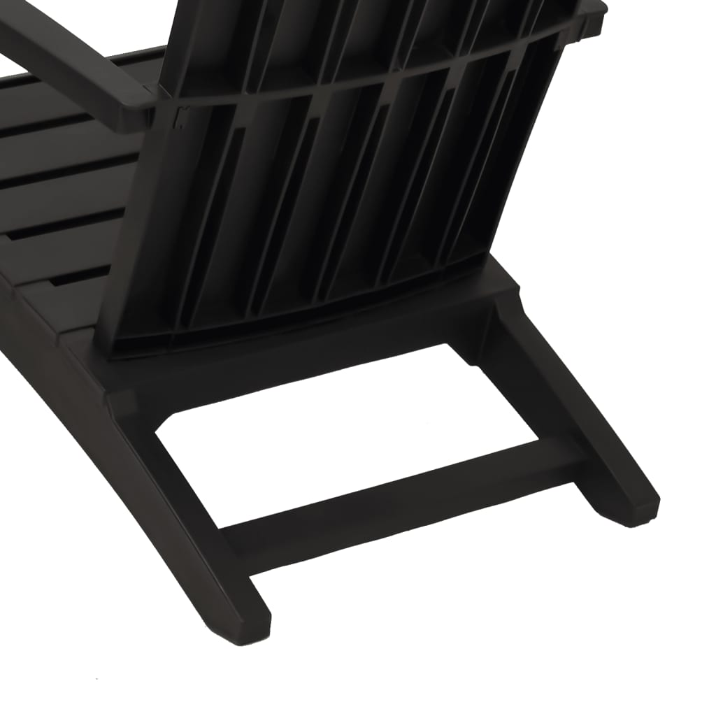 Apex Patio Adirondack Chair Black Polypropylene