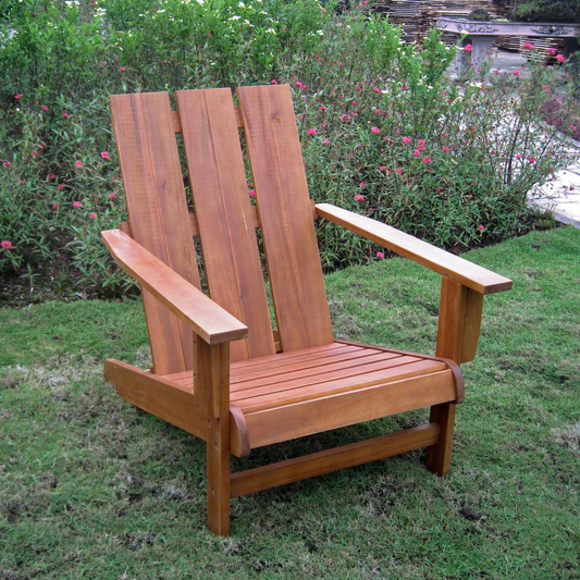 Apex Acacia Large Square Back Adirondack Chair
