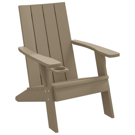 Apex Patio Adirondack Chair Light Brown 29.5"x34.8"x35.2" Polypropylene