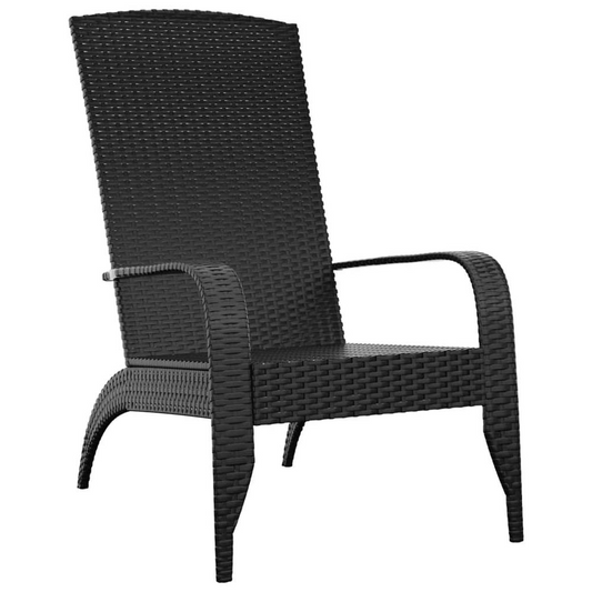 Apex Patio Adirondack Chair Black Poly Rattan